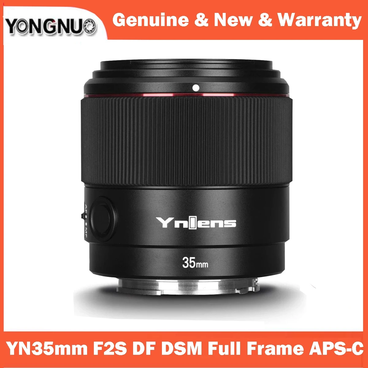 

YONGNUO YN35mm F2S DF DSM полная рамка фотография Автофокус широкоугольный основной объектив для Sony E Mount беззеркальные камеры