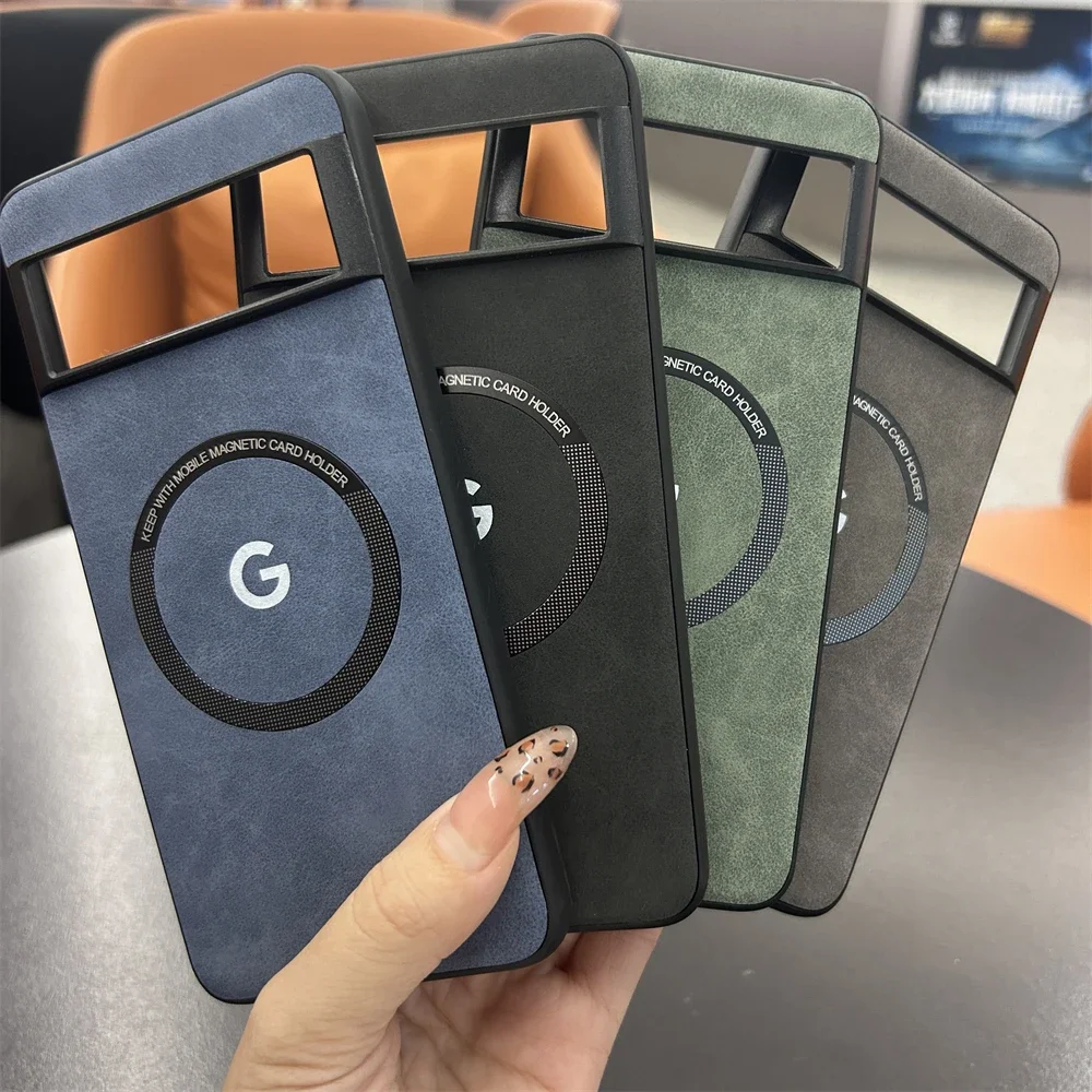 Premium MagSafe Leather Case - Soft, Shockproof, Magnetic Wireless Charging Back Cover
