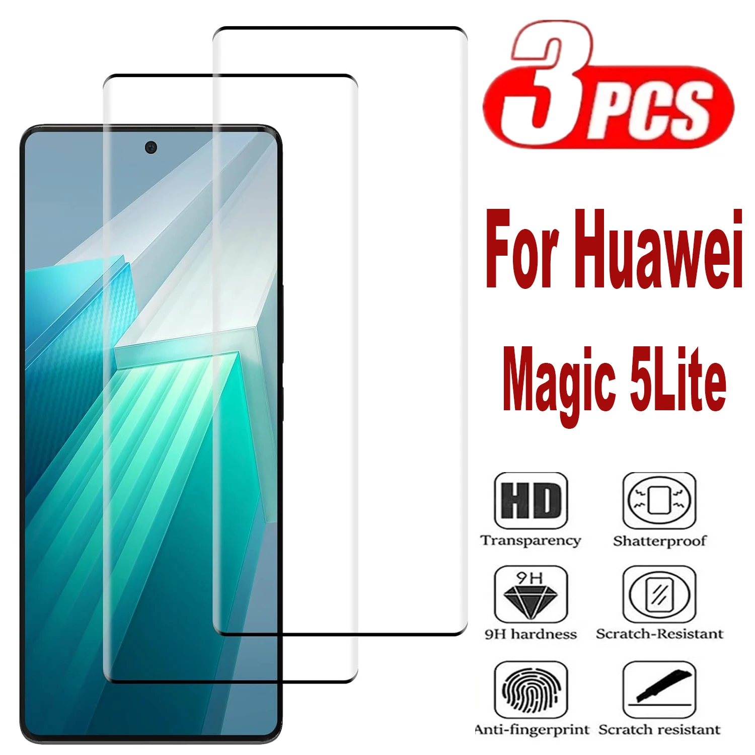 

Закаленное стекло для Huawei Honor 5 Magic 6 Lite Pro, 3 шт.