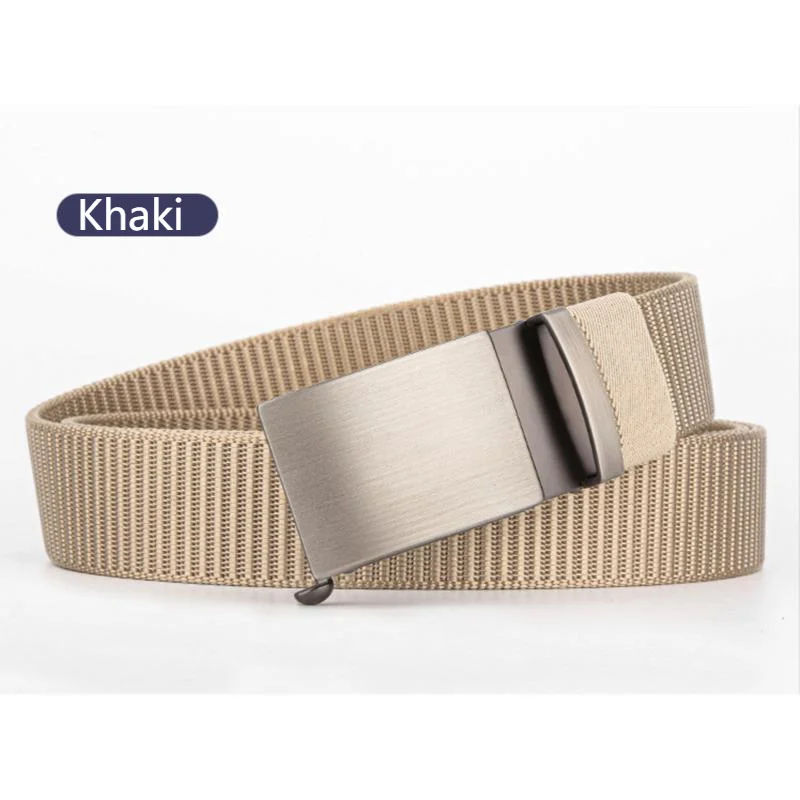 

Men's Woven Belt Alloy Automatic Buckle Outdoor Casual Belt Fashion Versatile Belt