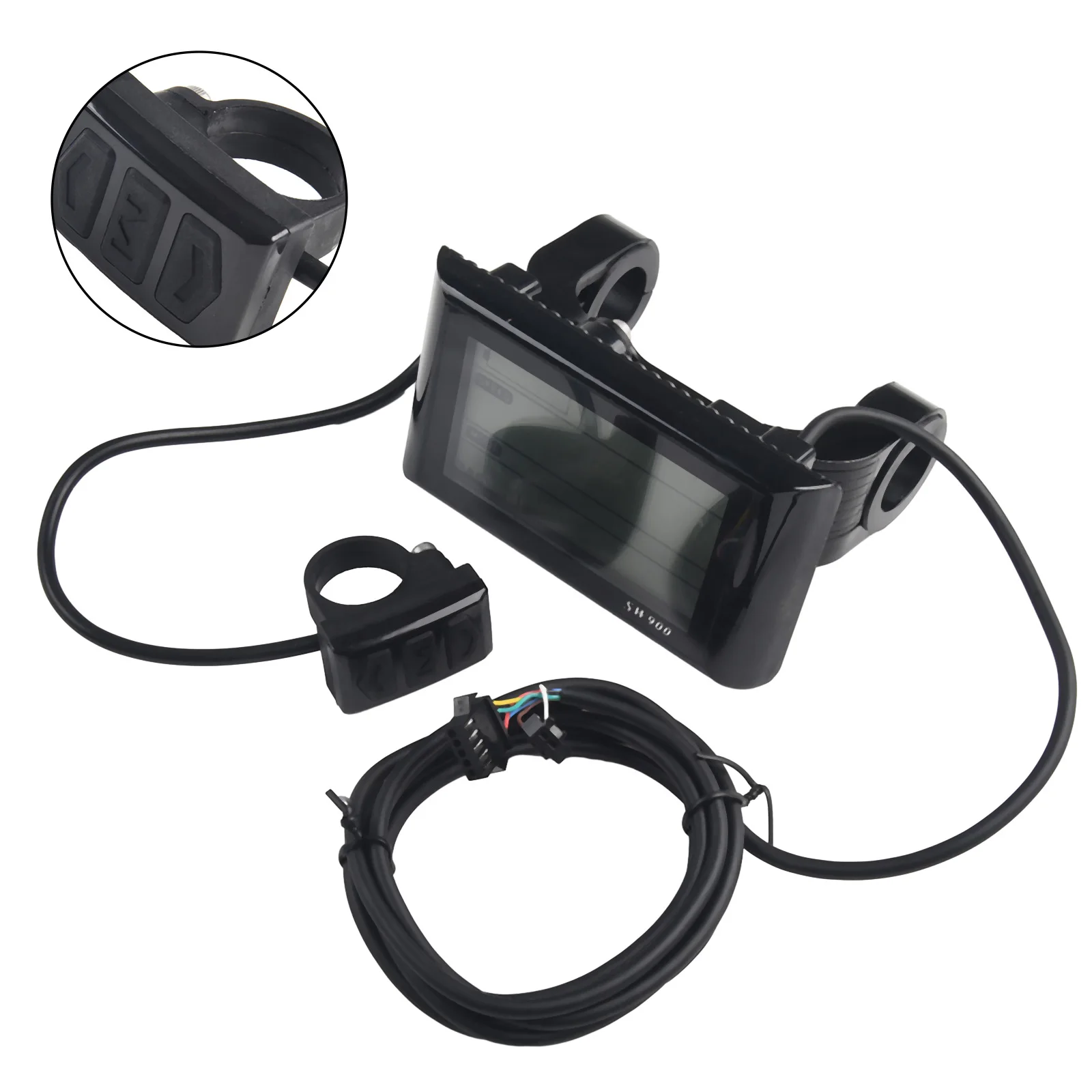

LCD Display SW900 Panel SM Plug/ Waterproof Plug Scooter 110*61mm Compatible With JN Controller Electric Bicycle