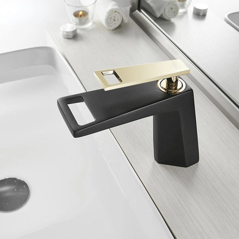 

Bathroom Faucet Cold&Hot Mixer Water Tap Single Handle Waterfall Faucets