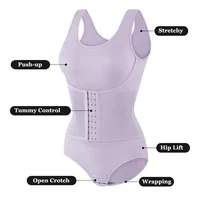 Nouveau Body Sculptant Amincissant pour Femme avec Fermeture Éclair et Ceinture, Effet Ventre Plat, Fajas, Gaine Amincissante, Corset Minceur, Hauts Corset 2