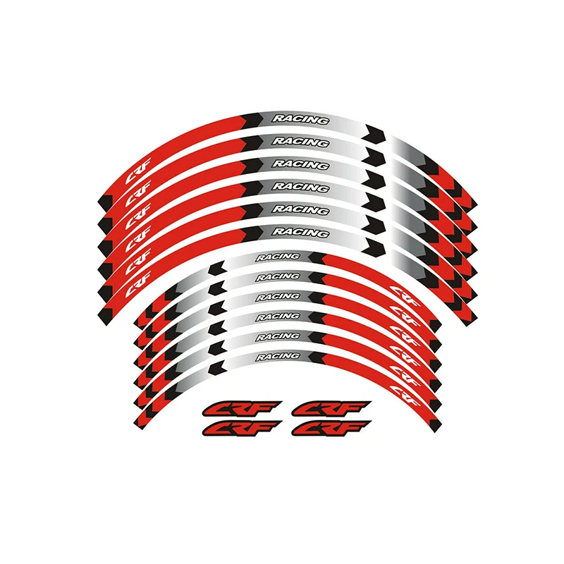 

For HONDA Honda CRF250F CRF 250F 2019 2020 2021 Motorcycle Accessories 21"18" Rim Wheels Stickers Decals Reflective Stripe Set