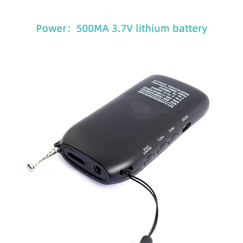 B68C 휴대용 라디오 포켓 FM AM SW MW MP3 플레이어 스테레오 디지털 수신기 LCD 화면 고감도 스피커 안테나