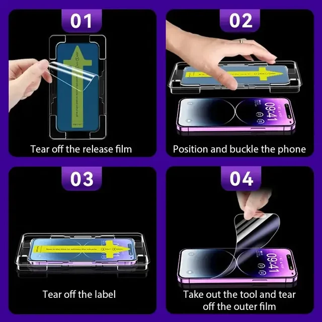 Verre anti-espion haut de gamme pour iPhone, protection d'écran de confidentialité, installation facile, 15, 13, 12, 11, 14 Pro Max, Mini Poly XS, 14, 15 Plus, 3 pièces 6