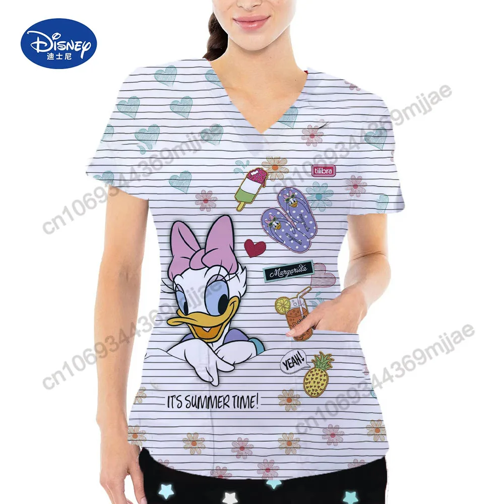 

Nurse Uniform Fashion Woman Blouses 2022 Summer Tops Women Pocket Casual Wear Japanese Y2k Style Free Shipping Women's Cropped
