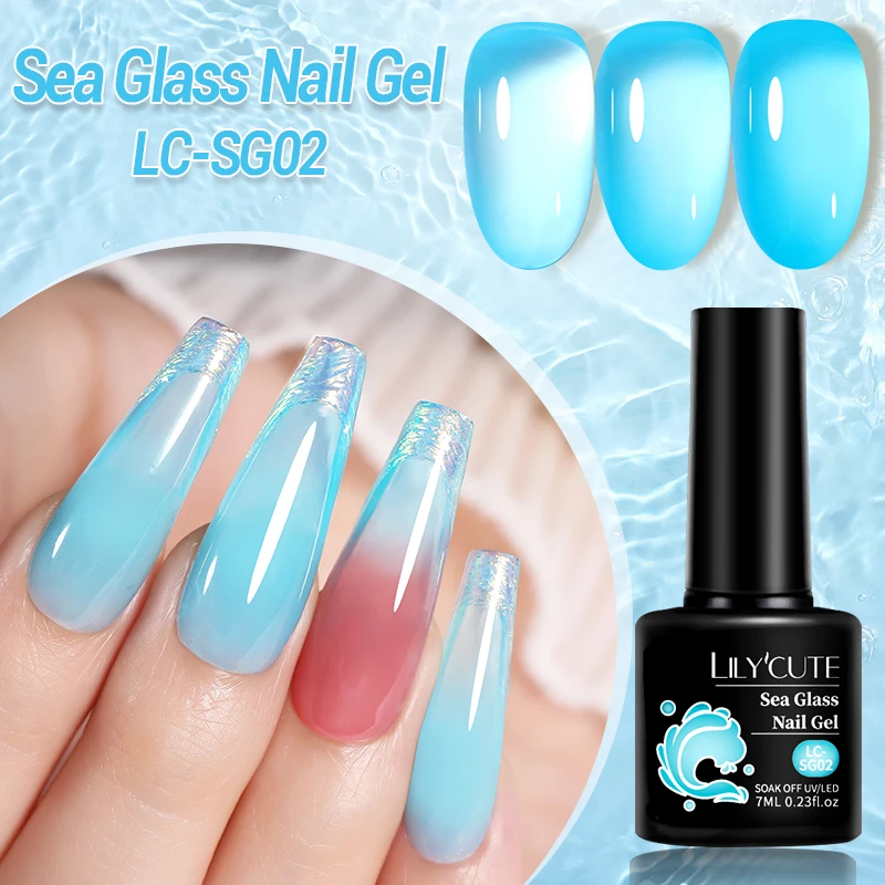 Mtssii 7ML Jelly Gel Nail Polish Translucent Sea Glass Nail Gel Semi  Permanent Manicure Soak Off UV LED Nail Art Gel Varnish