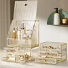 Acrylic Cosmetic Jewelry Makeup Organizer Box Lipstick Brush Skincare Earring Watch Home Rack Storage Holder Large Capacity 1