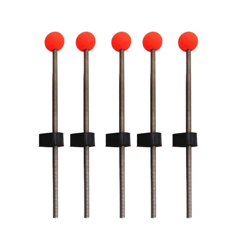 Fishing Rod Pole Tips Portable Easy to Use Red Outdoor Ice Fishing Pole Spring Ball Tips No Deformation