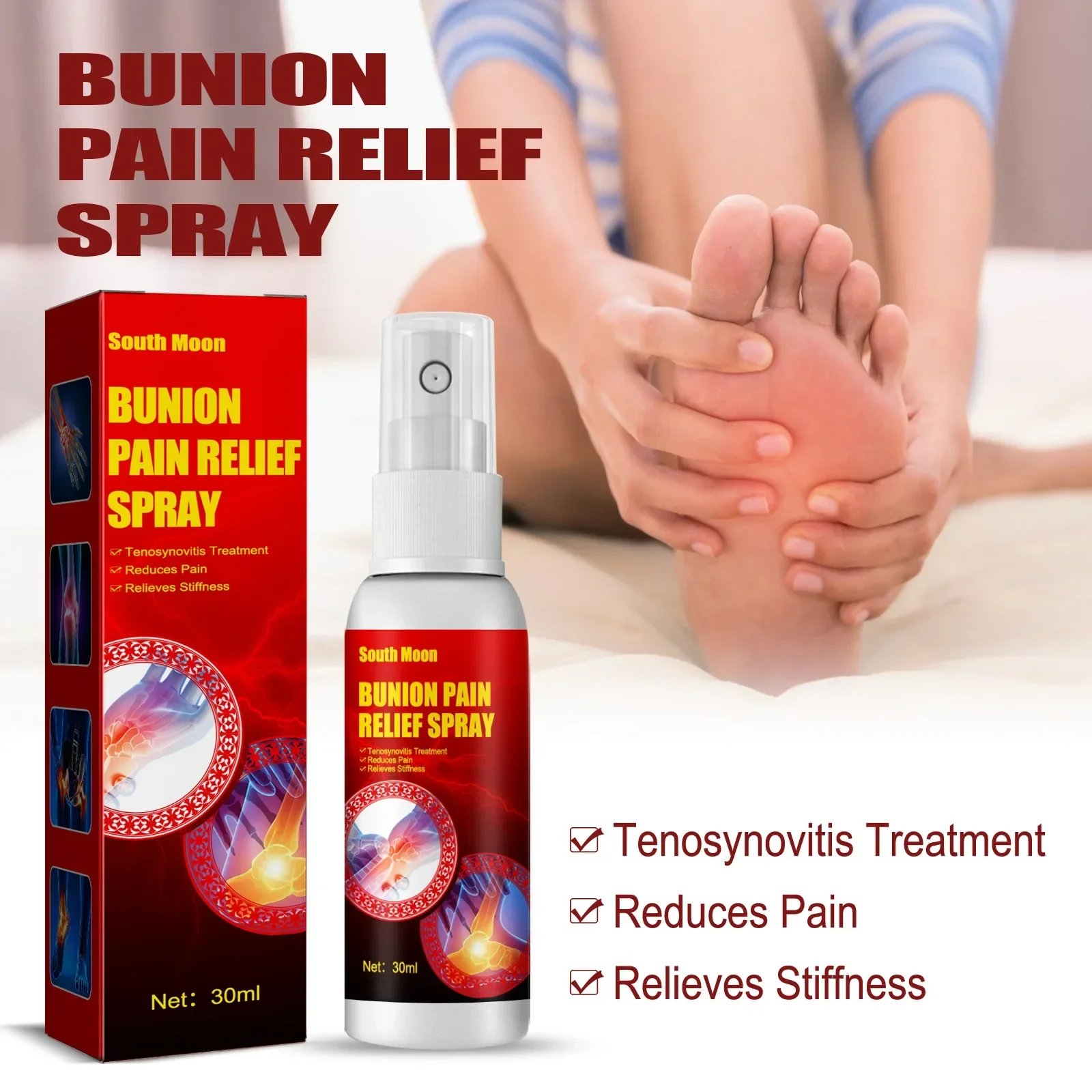 

South Moon Tendon Sheath Spray Soothes swollen joints, back and leg pain, numbness in hands, and revitalises tendon spray.