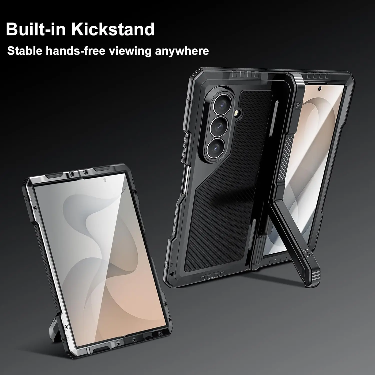 Ultra Durable Metal Bumper Heavy Duty Shockproof Rugged Case with Screen Protector