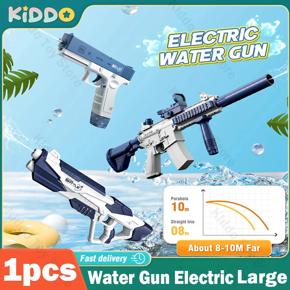 

Water Gun Electric Automatic Guns Portable Children Summer Beach Outdoor Fight Fantasy Toys Christmas Parenting Gifts