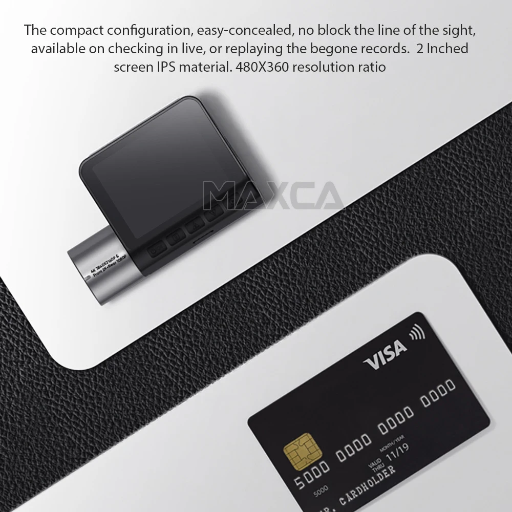 Description Picture 4 of itemMAXCA G50 In Car Ultra HD 4K Dash Cam Night Vision WDR DVR Front & Rear Driving Video Recorder With Parking Monitoring