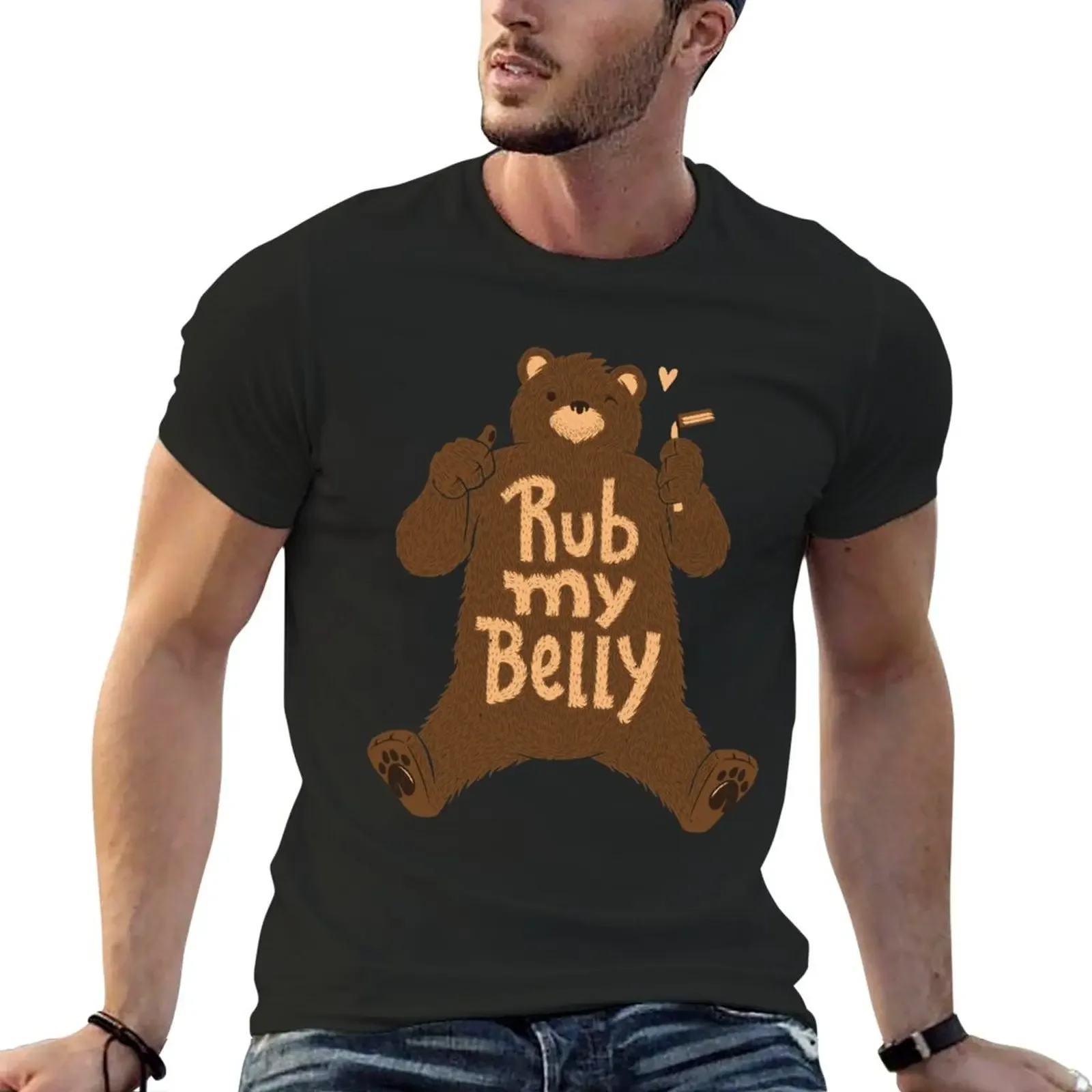 

Rub My Belly T-Shirt sports fans customs sweat shirts mens graphic t-shirts big and tall