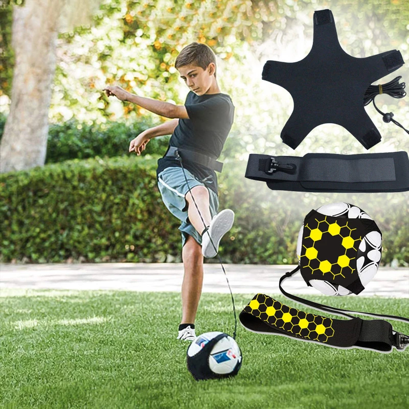 Soccer Ball Juggle Bag Children Auxiliary Circling Belt Football Training Accessories Kick Solo Soccer Trainer Football Kick