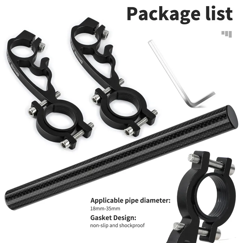 WEST BIKING MTB Carbon Handlebar Extender Road Bike Integrated Handle aluminum Extension Bar Bike Computer Light Phone Stand