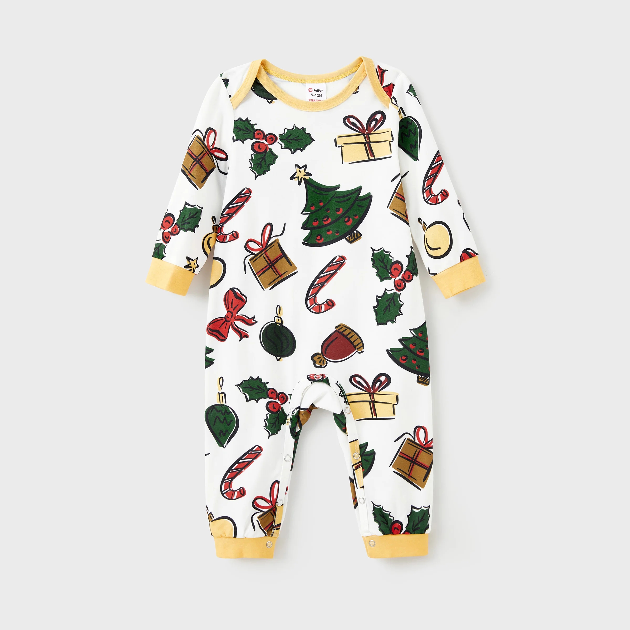 thumbnail image 4 of Pijama familiar a juego con estampado navideño de PatPat Christmas con cordón y bolsillos (resistente al fuego), 4 of 5