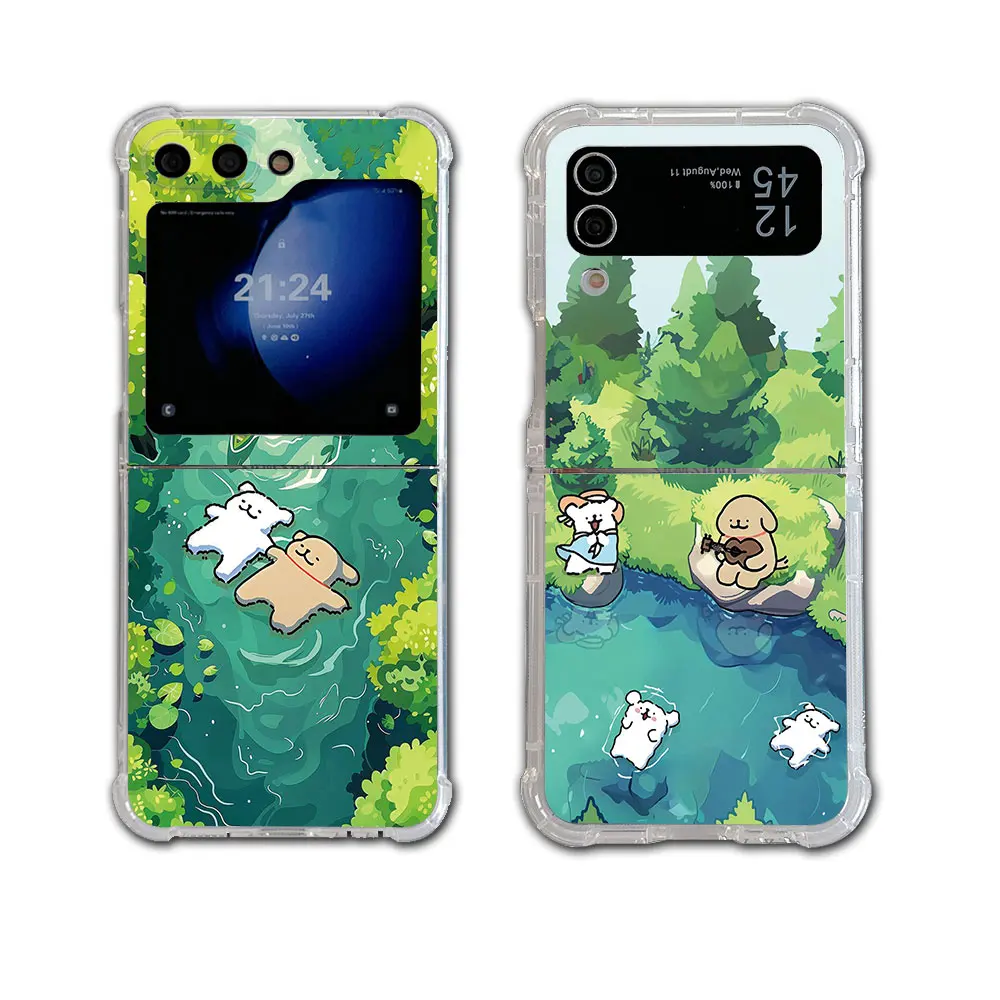 Adorable Puppy Swimming Phone Case - Durable and Anti-Fall Back Cover
