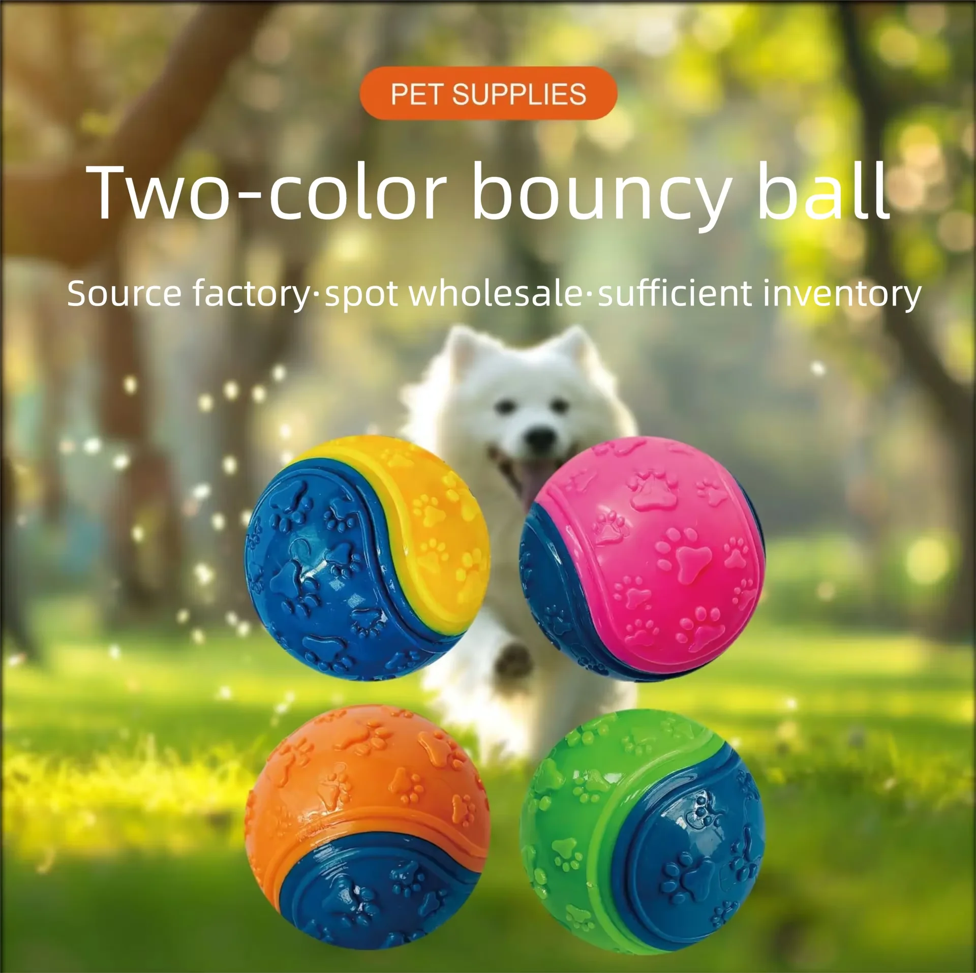 Dogs Interactive Toys Soft TPR Toys For Dog Pet Teeth Cleaning Bite Resistance Squeaky Dog Ball Toy GGWJ02_voghion.com