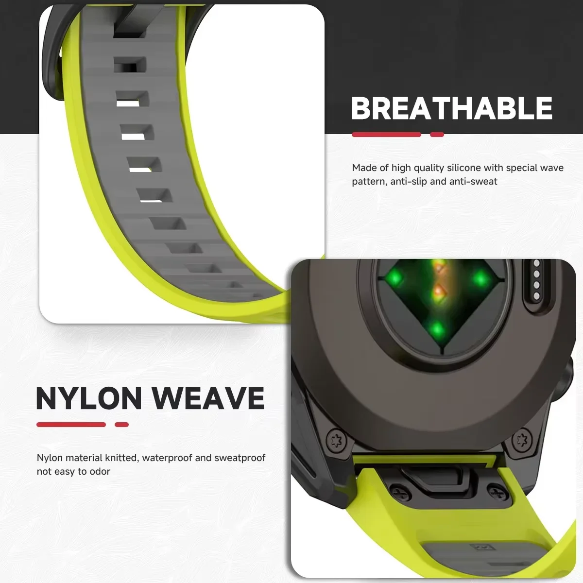 Quick Fit Silicone Strap - Durable Bracelet Wristband