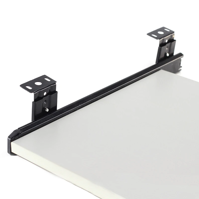 Heavy Duty Ball Bearing Slides 1Pair Keyboard Drawer Tray Accessories Furniture Rail Rack With Adjustable Height Bracket drawer slides