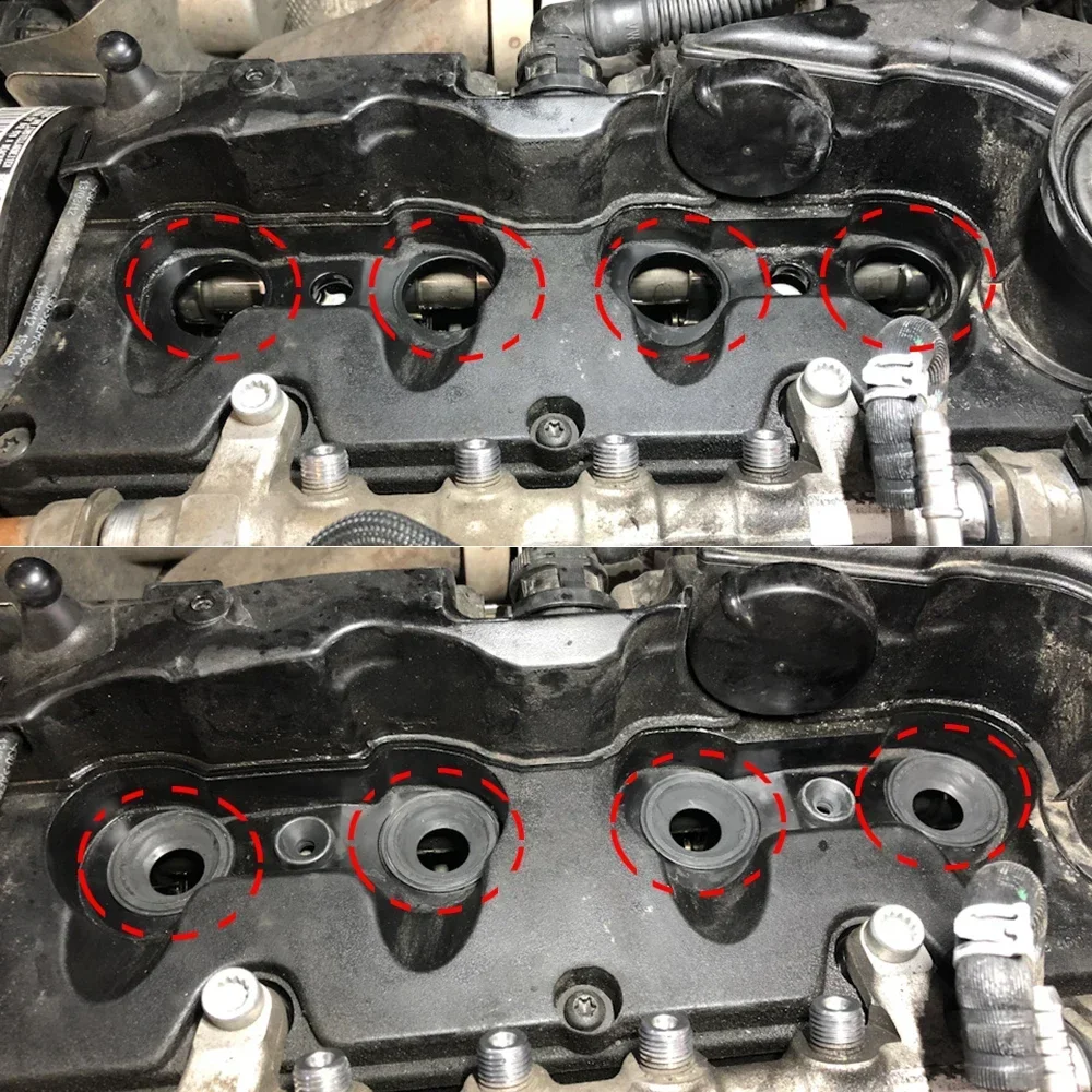 4Pcs Fuel Diesel Injector Seal Ring For Audi A1 8X A3 8P 8V A4 B8 8K A5 8T A6 C7 4G Q3 8U Q5 8R TT Valve Gaskets Holder Cover