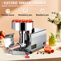 SucceBuy passoire à tomates électrique 370W fraiseuse à tomates de qualité commerciale presse et passoire en acier inoxydable 90-160 Kg/H 2