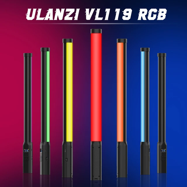 Ulanzi VL119 Handheld RGB Colorful Stick Light 19.68 inch Handheld LED Light Wand CRI 95+ 2500K-9000K Photography Studio Lamp 1 Ulanzi VL119 Handheld RGB Colorful Stick Light 19.68 inch Handheld LED Light Wand CRI 95+ 2500K-9000K Photography Studio Lamp 1