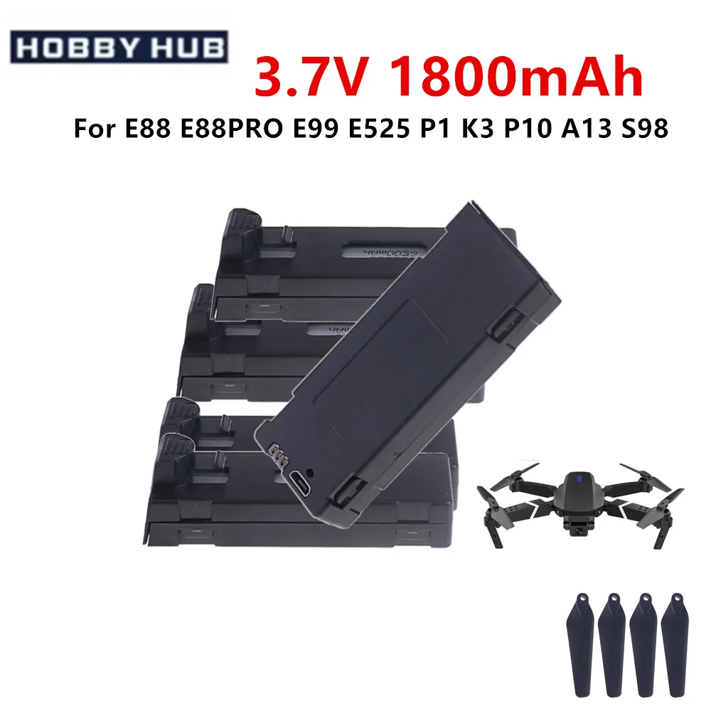 Lot de 2 à 5 Batteries Drone 1800mAh avec Chargeur - Compatible DJI