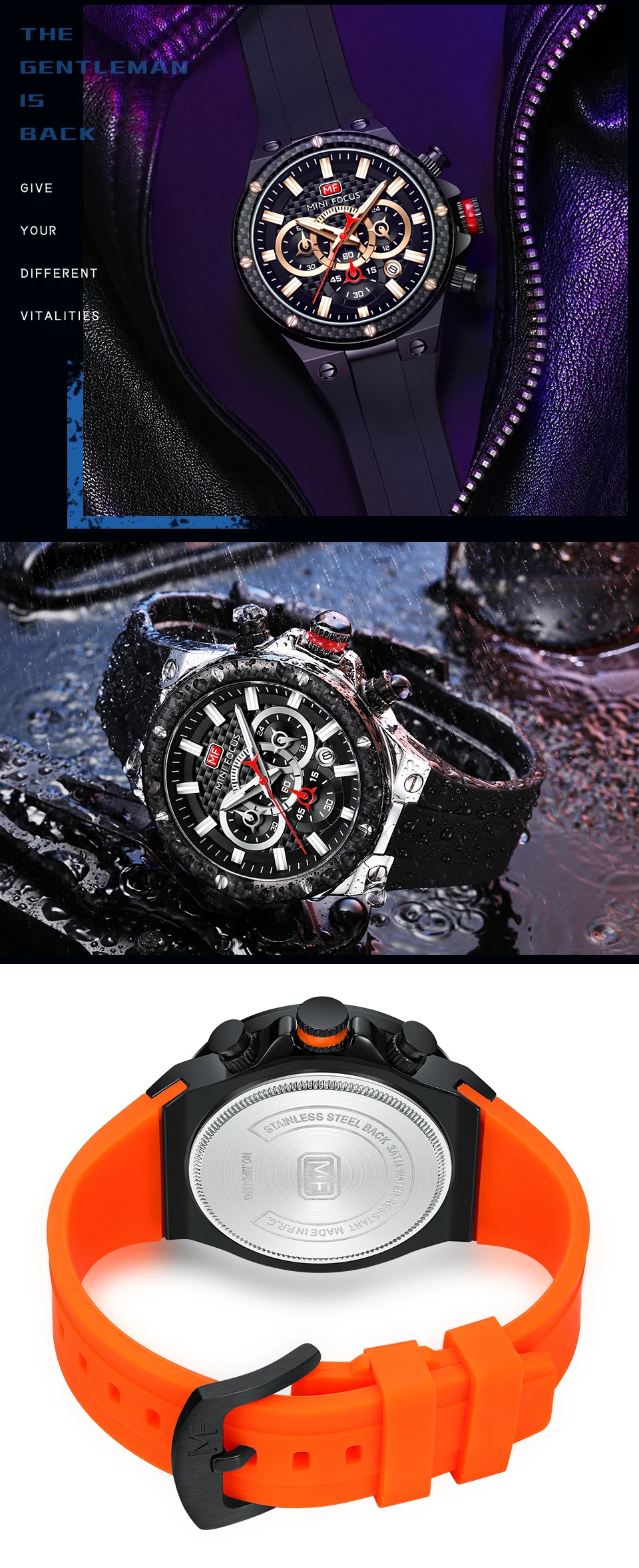 Relógio de quartzo MINI FOCUS para homens à prova d'água_voghion.com