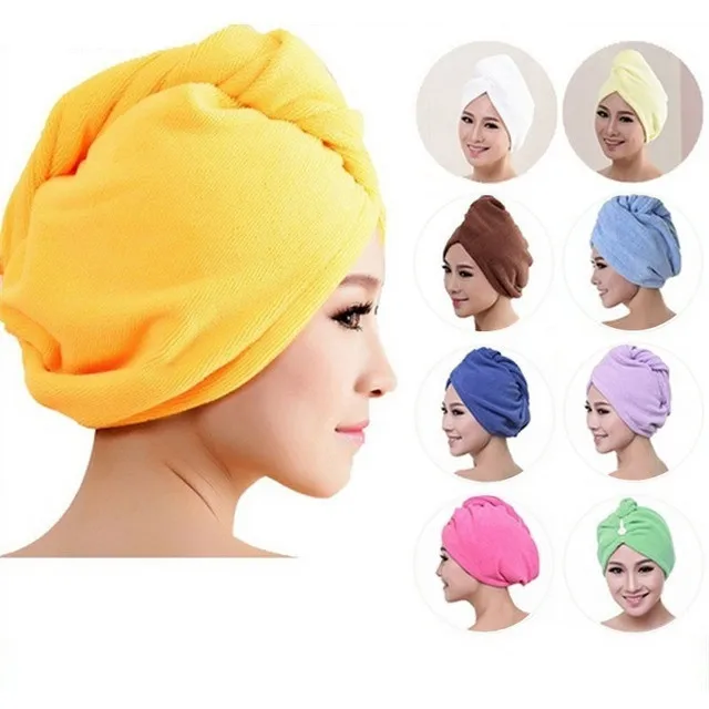 Microfiber Bath Towel Hair Dry Hat Cap Quick Drying Lady Bath Tool (Random Color),microfiber towel,dry hair cap