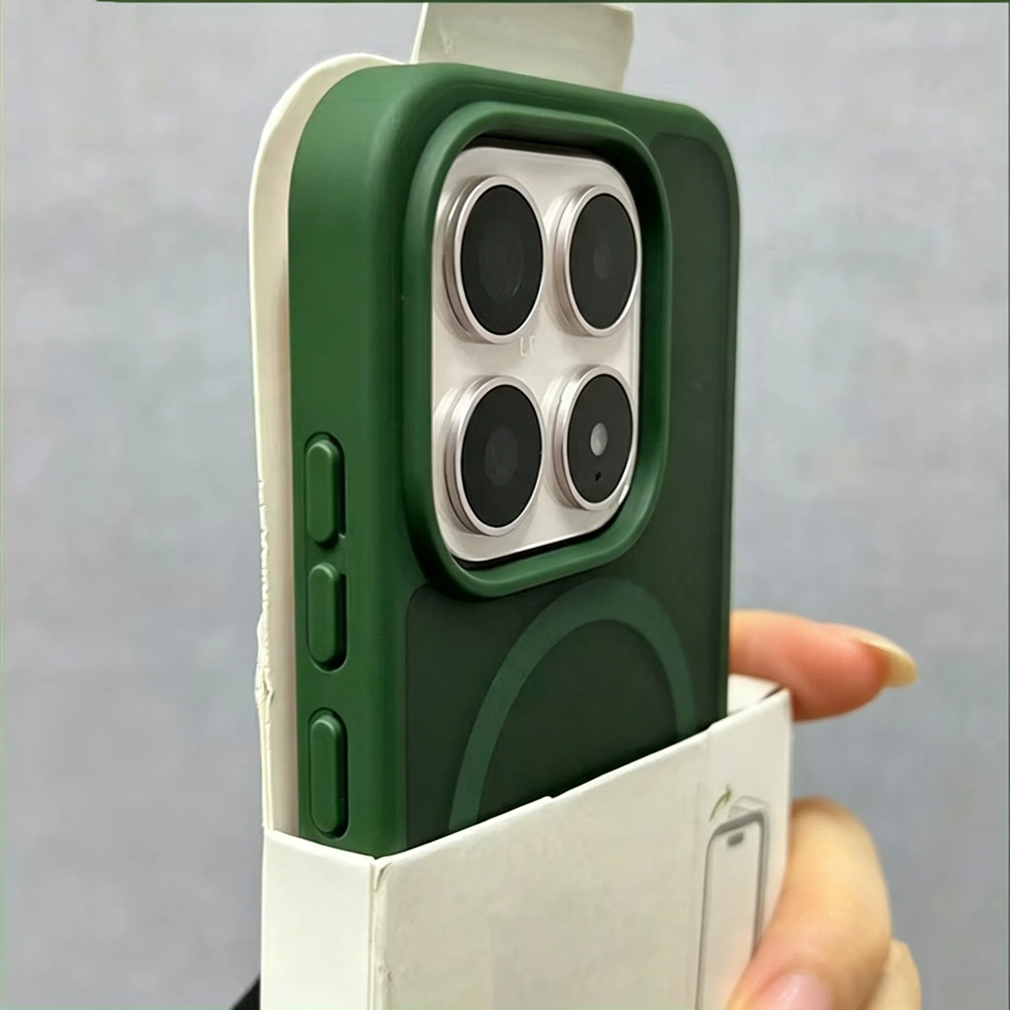 Frosted Translucent Magnetic Case with Wireless Charging Compatibility - Soft TPU Frame & PC Shockproof Cover