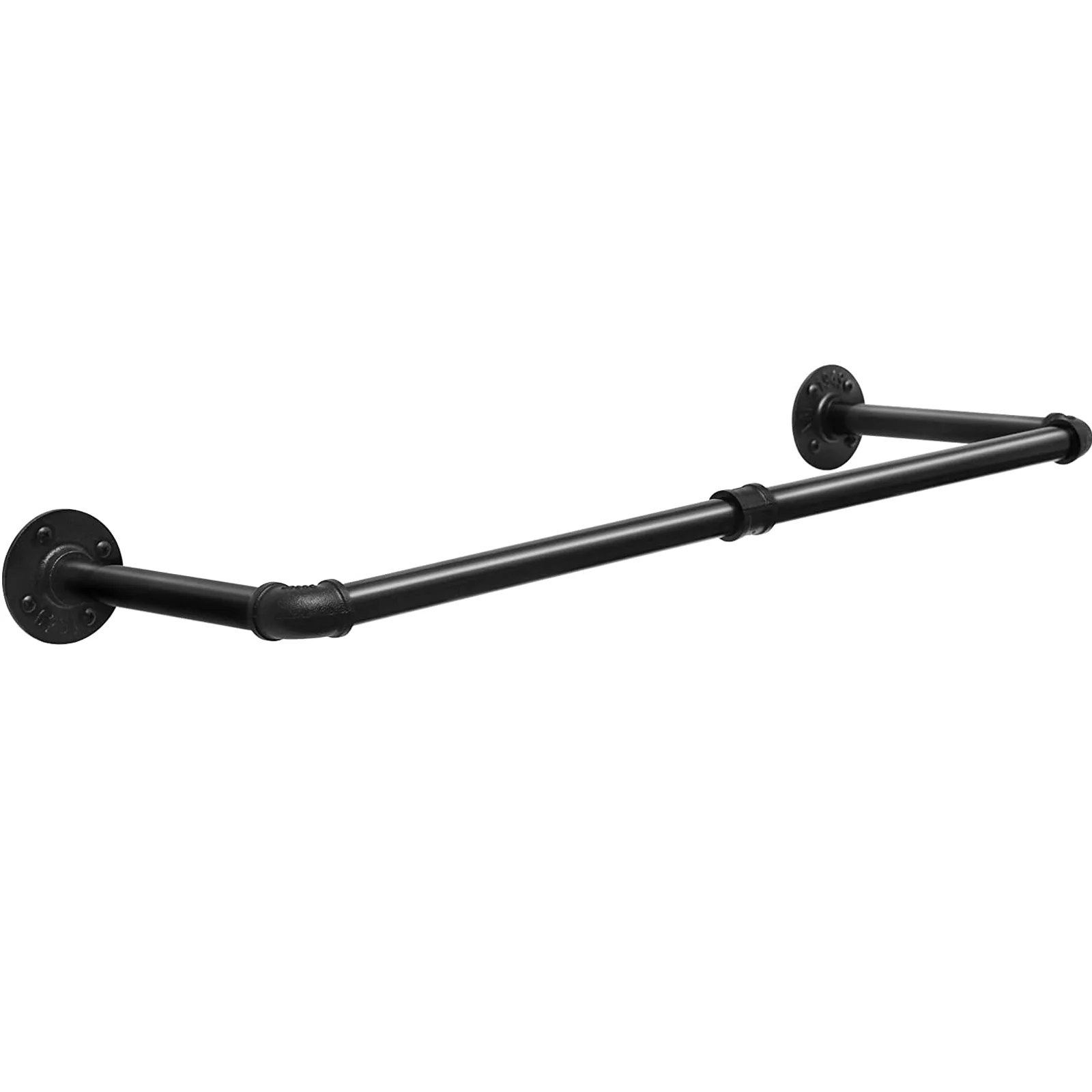 79100cmBlackWallMountedClothesRailRemovableIndustrialDesign