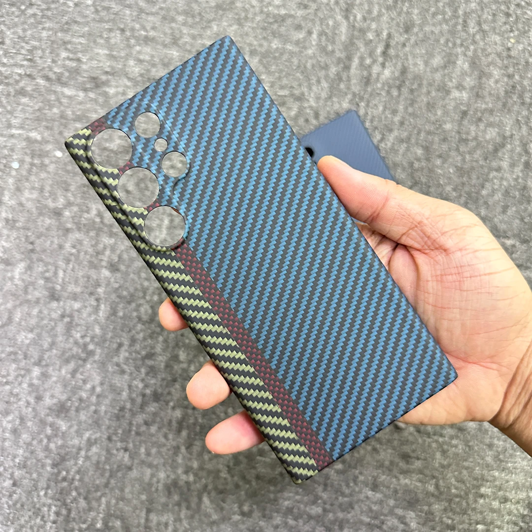 ACC-Real Carbon Case For Samsung Galaxy S23Ultra Aramid Fiber Case Anti-Fall Ultra-Thin  Galalxy S23 Ultra 5G Protective Shell