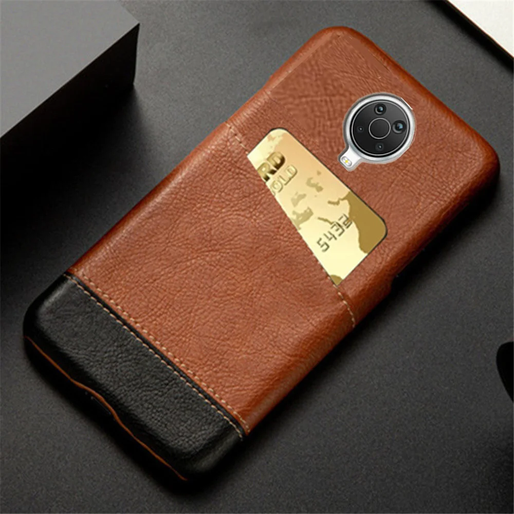 

For Nokia G10 Case Card Slot Holder Mixed Splice PU Leather Cover for Nokia G10 Case for NokiaG10 G 10 TA-1334 TA-1351 TA-1346