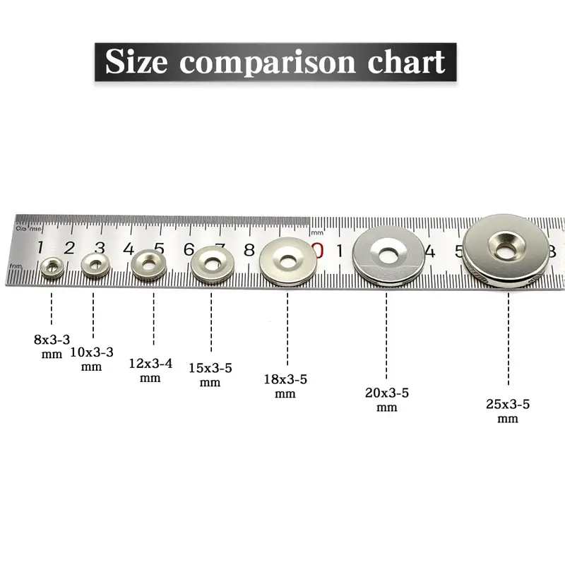 Super Powerful Round Magnet with holes Neodymium Magnet NdfeB N35 Strong Permanent Magnetic imanes Refrigerator Magnet - Image 4