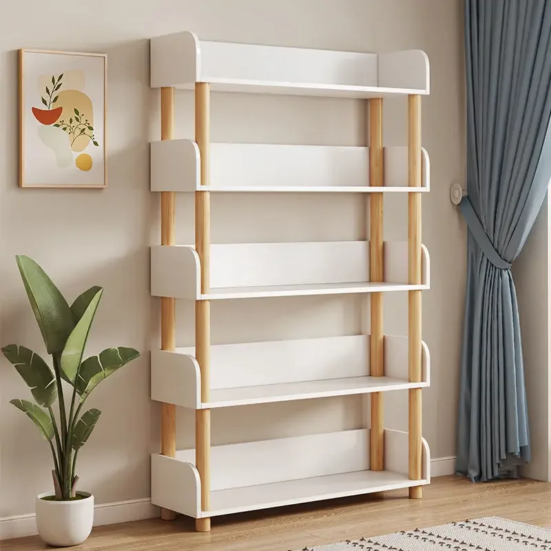 Simple Floor Standing Bookshelf Storage Rack Living Room Multi-level Book Storage Rack Display Children's Home Bookcase