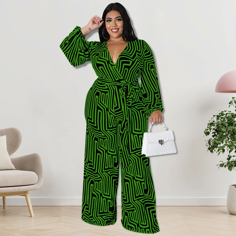 Plus Size Chic And Elegant Women Jumpsuit One Piece Outfit Winter Lady Outwear Designer Pant 2023 Spring Female Fashion Jumpsuit