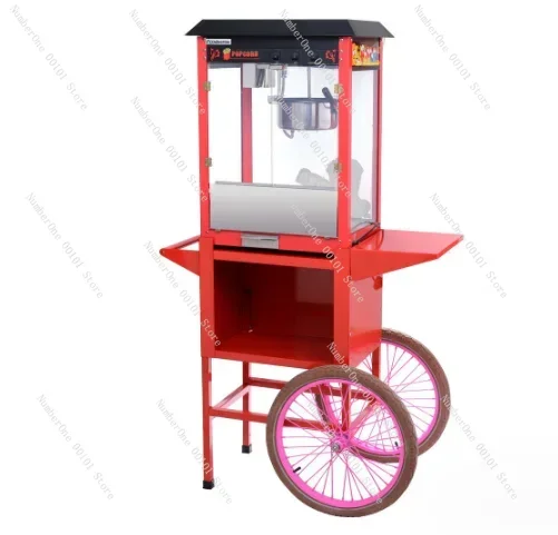 

Электрический автоматический китайский торговый автомат для приготовления попкорна карамельного цвета, цена с колесами тележки