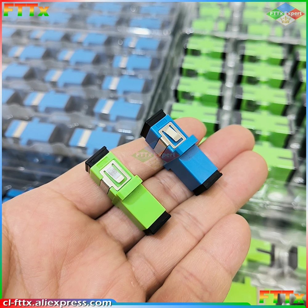 50/100/200pcs SC Fiber Optic Connector Adapter SC / UPC SM Flange Singlemode Simplex SC-SC APC Coupler Wholesale to Brazil