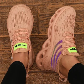 أحذية رجالية كاجوال تصميم شبكي عصري أحذية رياضية قابلة للتنفس أربطة أحذية جديدة قابلة للتعديل أحذية مشي خفيفة الوزن للارتداء اليومي 2