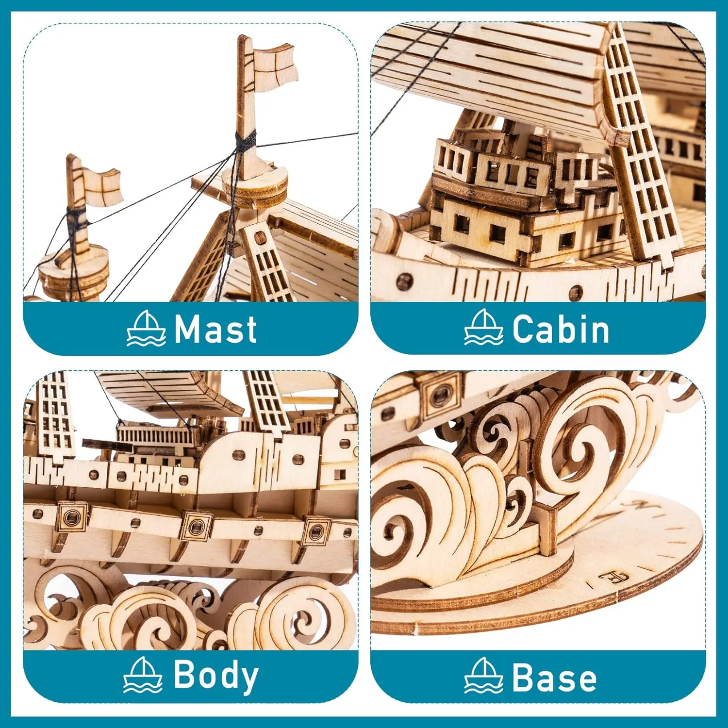DIY Wooden Ship Puzzle 5