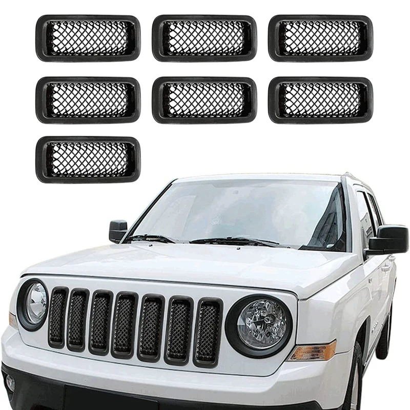 

7 шт., декоративная решетка для гриля Jeep Patriot 2011-2016