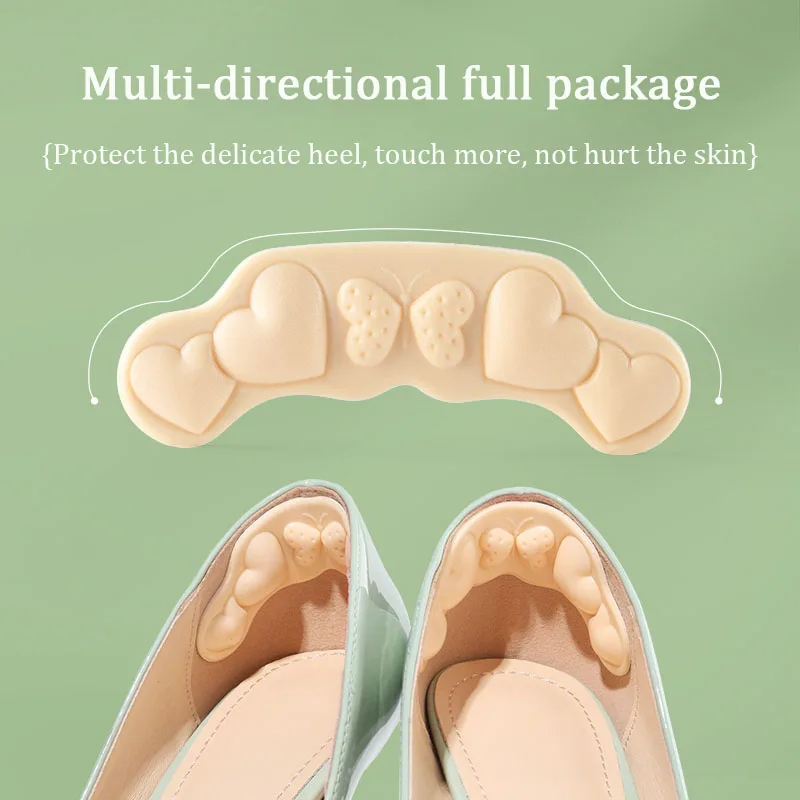 Heel Protector High Heels Heel Stickers Sandals for Men Women Anti Slip Cushions Non-Slip Shoe Backs Inserts Pads Foot Care heel protector heel protector pads