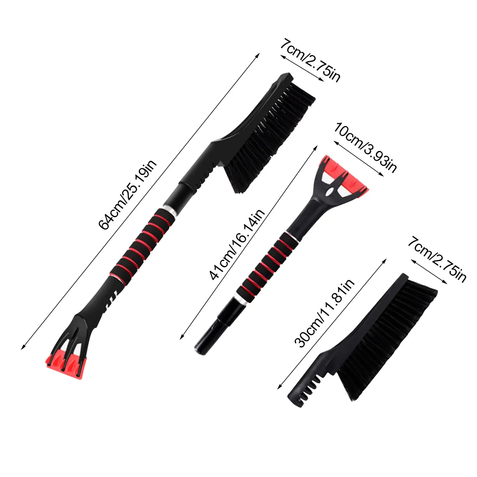 Tragbare Auto LKW Schnee Pinsel mit Eis Sceaper Farbe Schützende Schnee Aluminium Stange Entferner Winter Schnee Eis Schaufel Kit – Detail 7