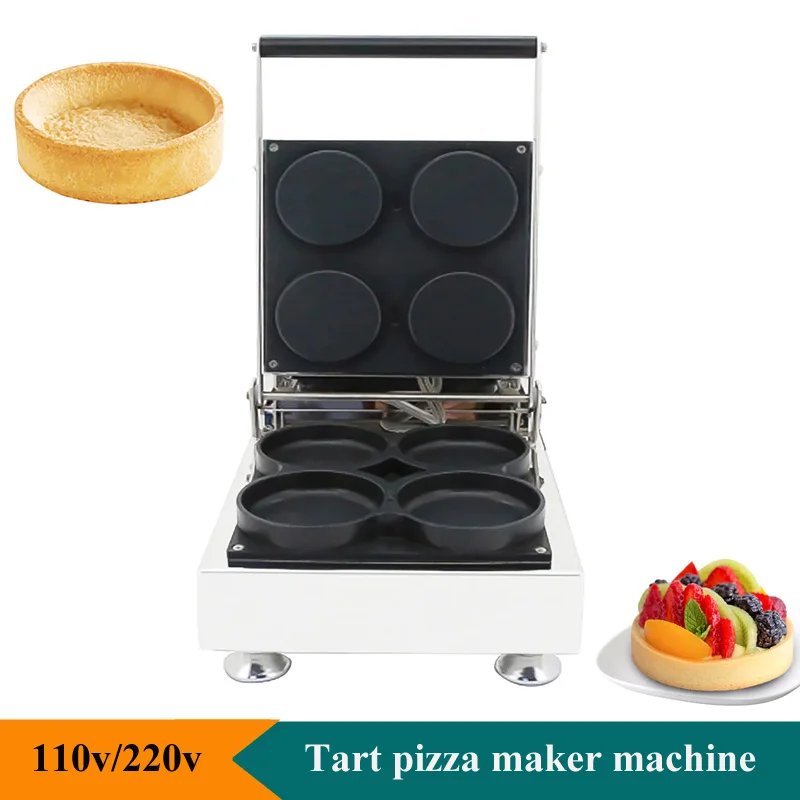 110V/220V 10Cm Commerciale Waffle Bowl Maker Crepe Maker Pizza Tartlet 4 Mini Pizza Machine Pizza Pancake Machine Antiaderente
