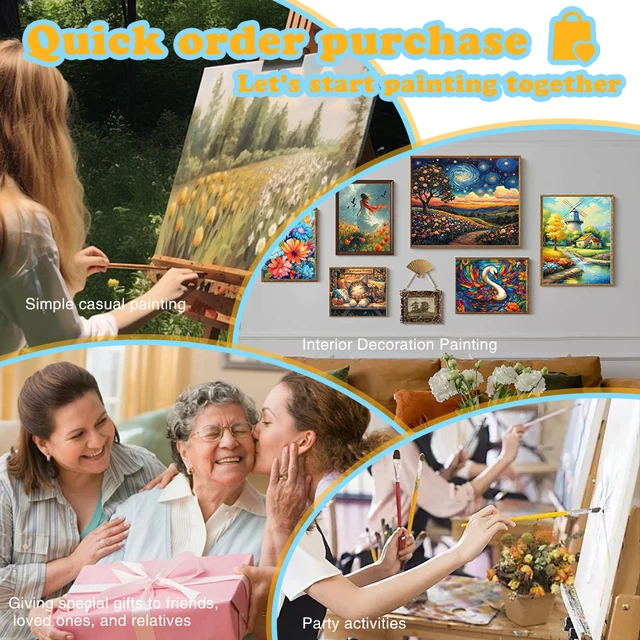 Gatyztoire – peinture par numéros pour adultes, coloriage de paysage, peintures acryliques, artisanat d'art, peinture, fournitures d'art, décoration murale 5