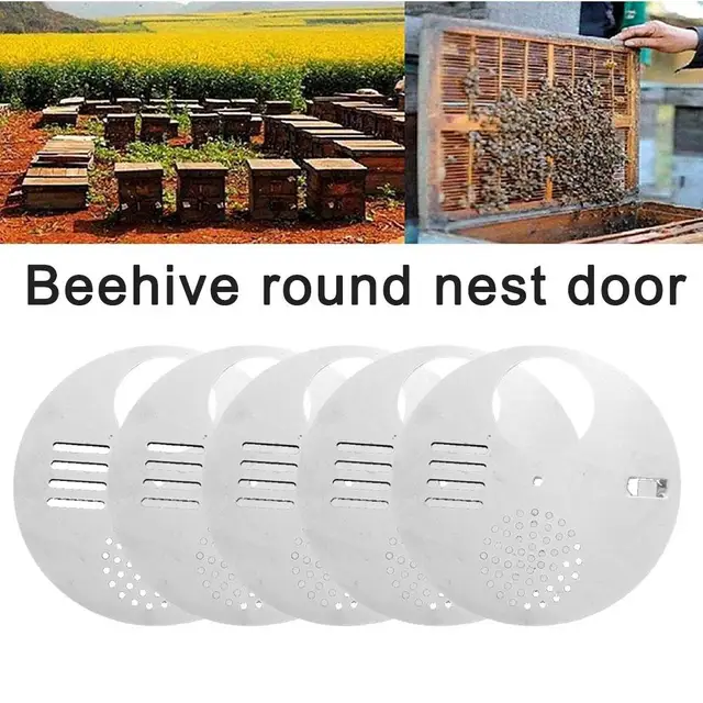 10 Darabos Kerek Fém Méhkas Doboz Ajtó Bejárat Kapu Tárcsa Rozsdamentes Acél Méhészeti Fészek Berendezése - Image 2