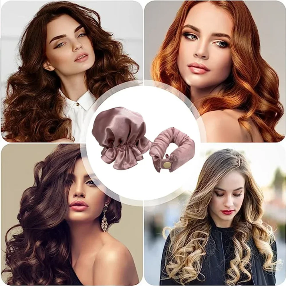 Heatless Hair Curler Hair Rollers Silk Satin Rod Wave No Heat Curls Soft Sleeping Headband Ribbons Overnight Curls Curling